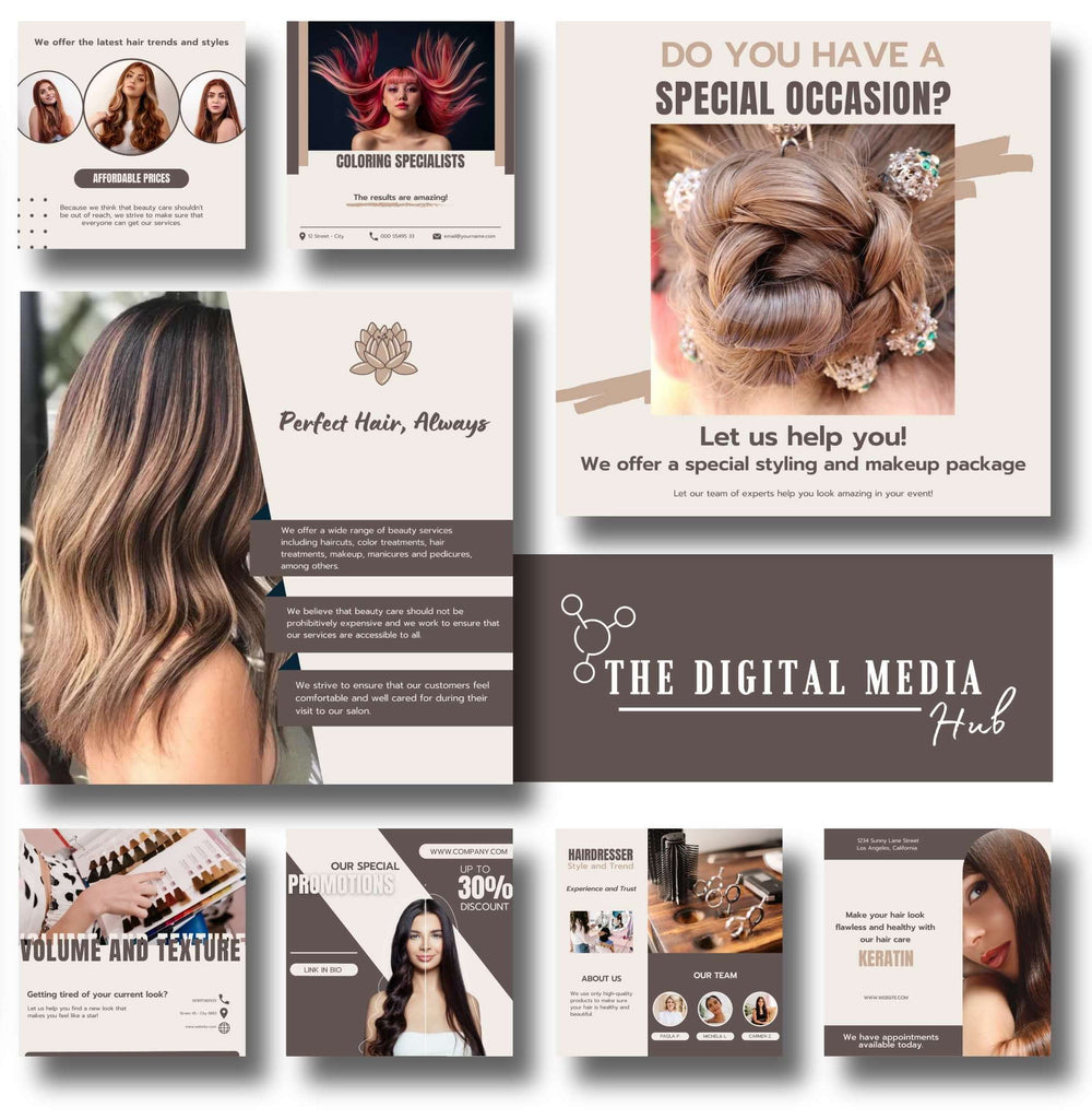 Hairdressers & Hairstylists Social Media Bundle preview