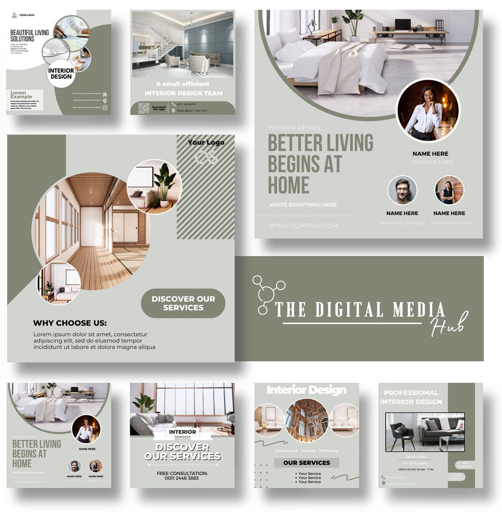 Interior Design Social Media Bundle preview