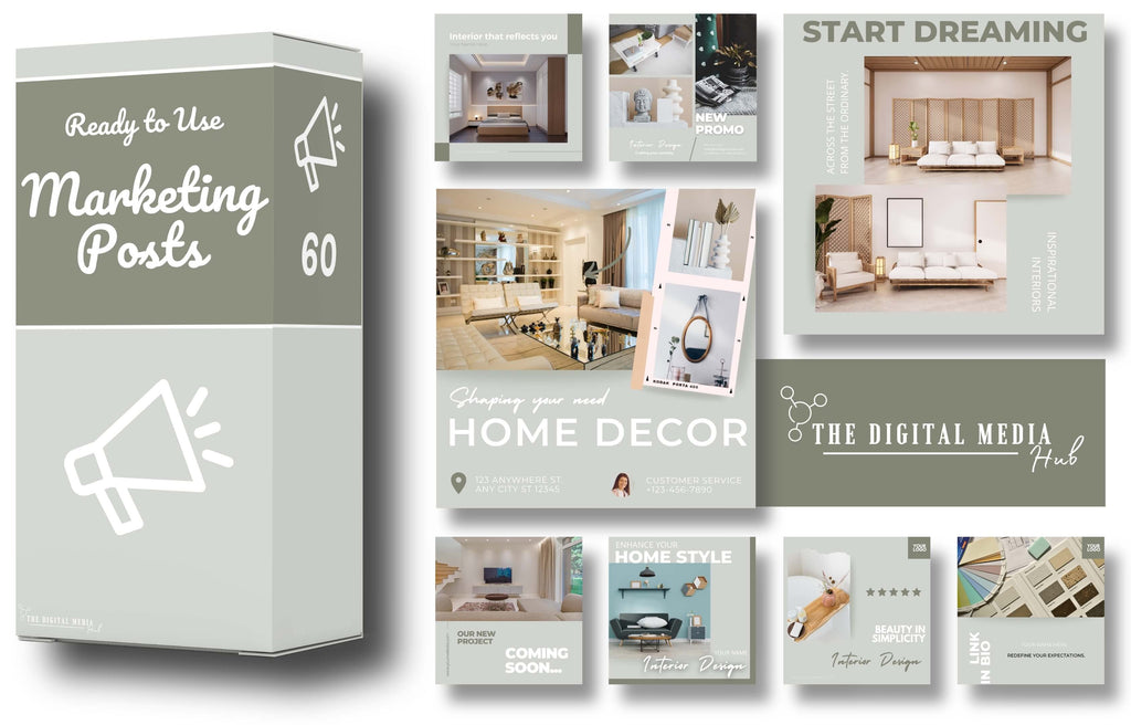 Interior Design | Ready to Share Social Media Bundle | 100% Editable ...