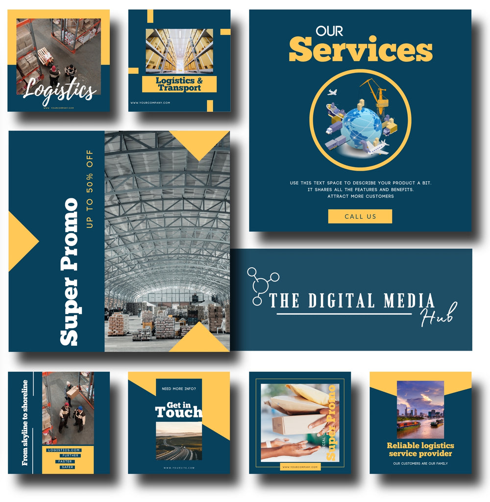 Logistics & Transport Social Media Bundle preview