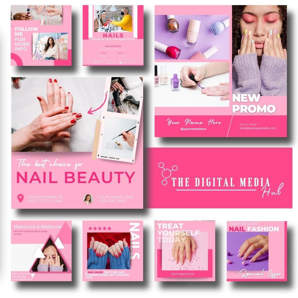 Nails  Social Media Bundle preview