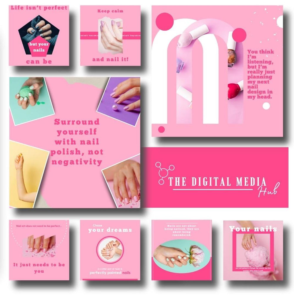 Nails  Social Media Bundle preview