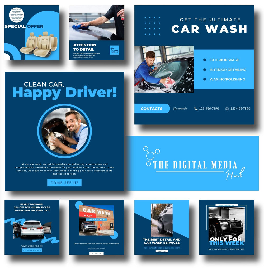 Car Wash Social Media Bundle preview