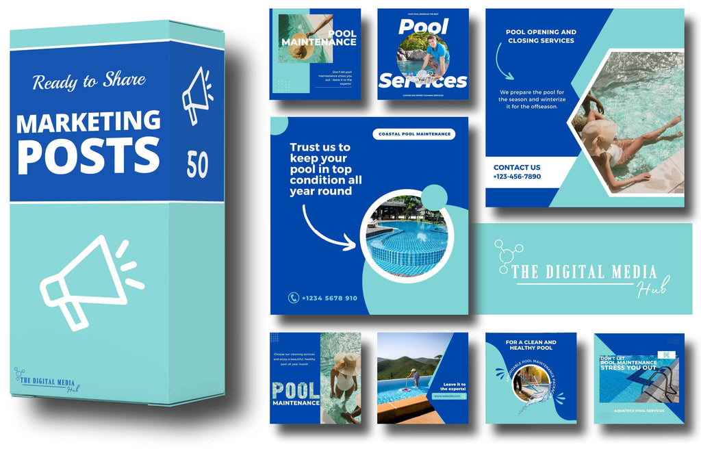 Pool Services | Ready to Share Social Media Templates | 100% Editable ...