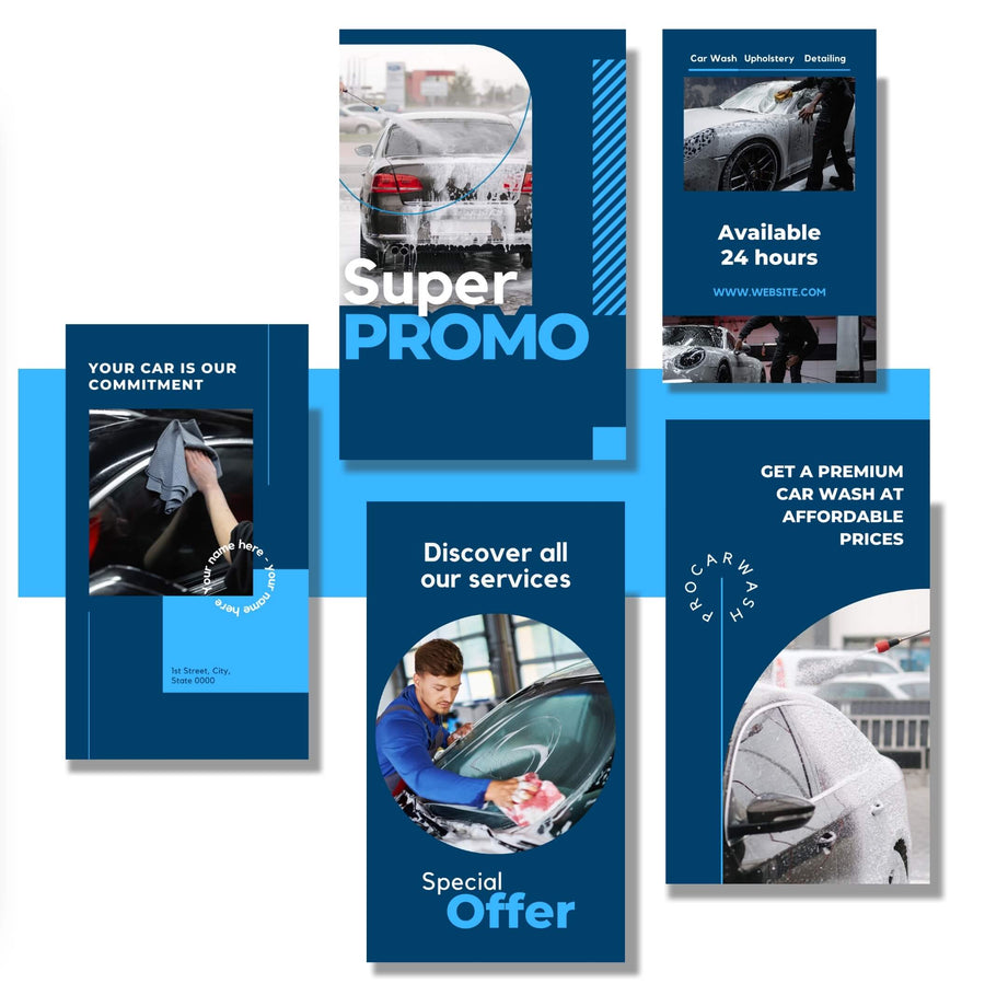 Car Wash Social Media Bundle preview