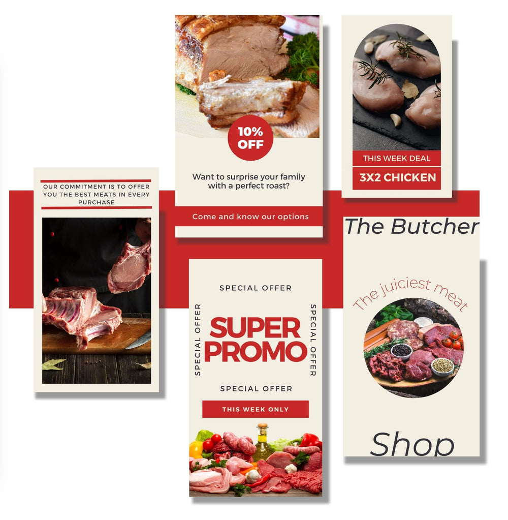 Butcher Shop Social Media Bundle preview