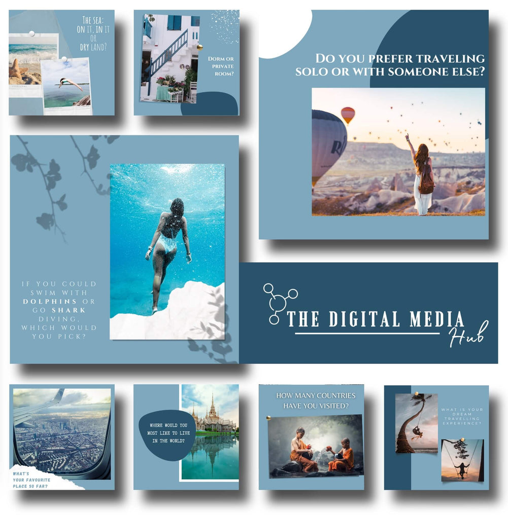 ready made travel Canva templates