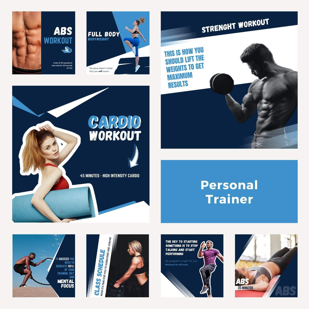 ready to share Canva social media templates for gym personal trainers