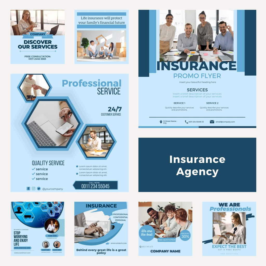 ready to share Canva social media templates for insurance agents