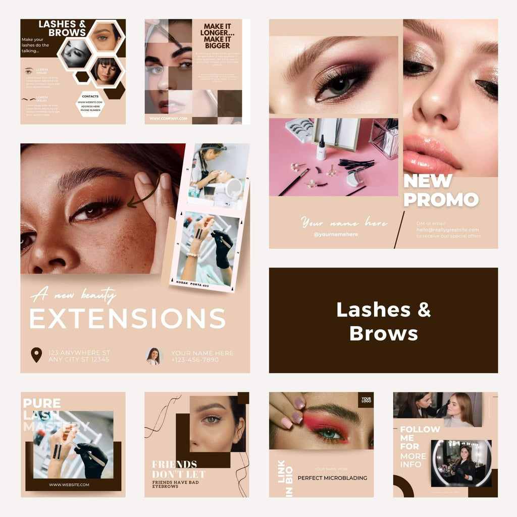ready to share Canva social media templates for microblading