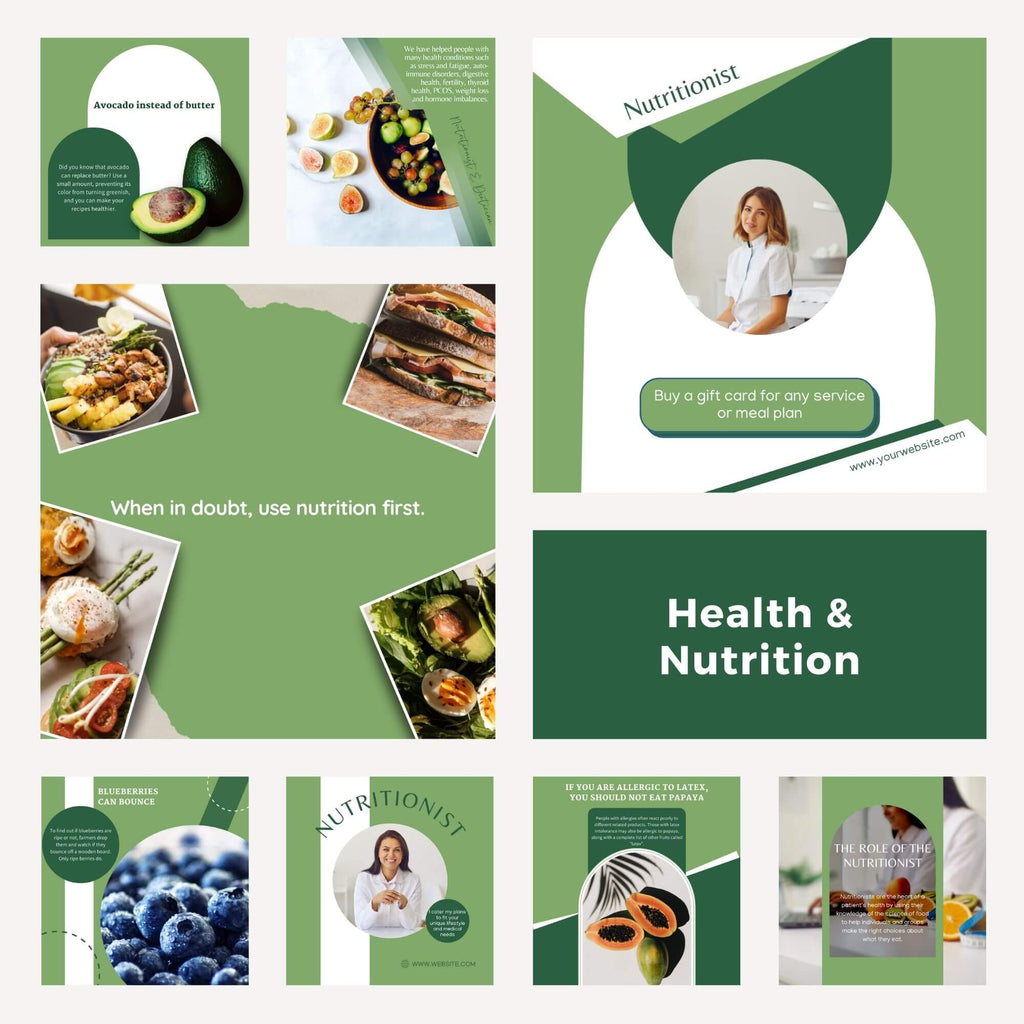 ready to share Canva social media templates for nutritionists