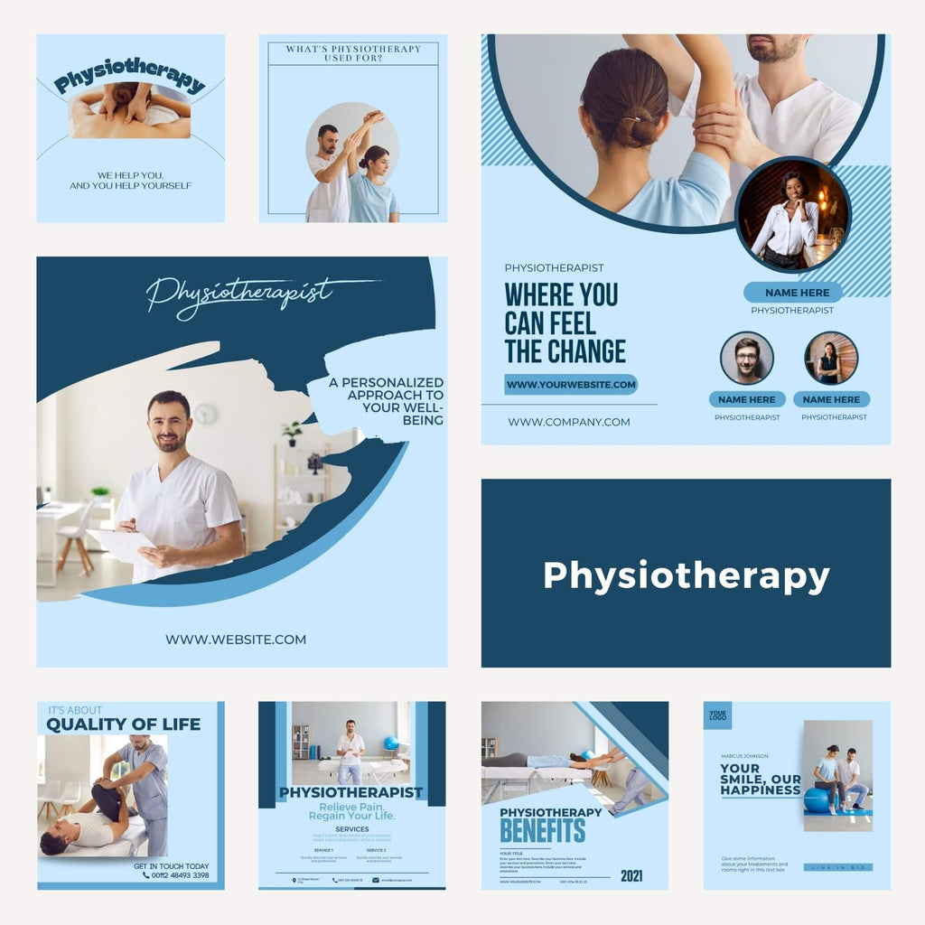 ready to share Canva social media templates for physiotherapists