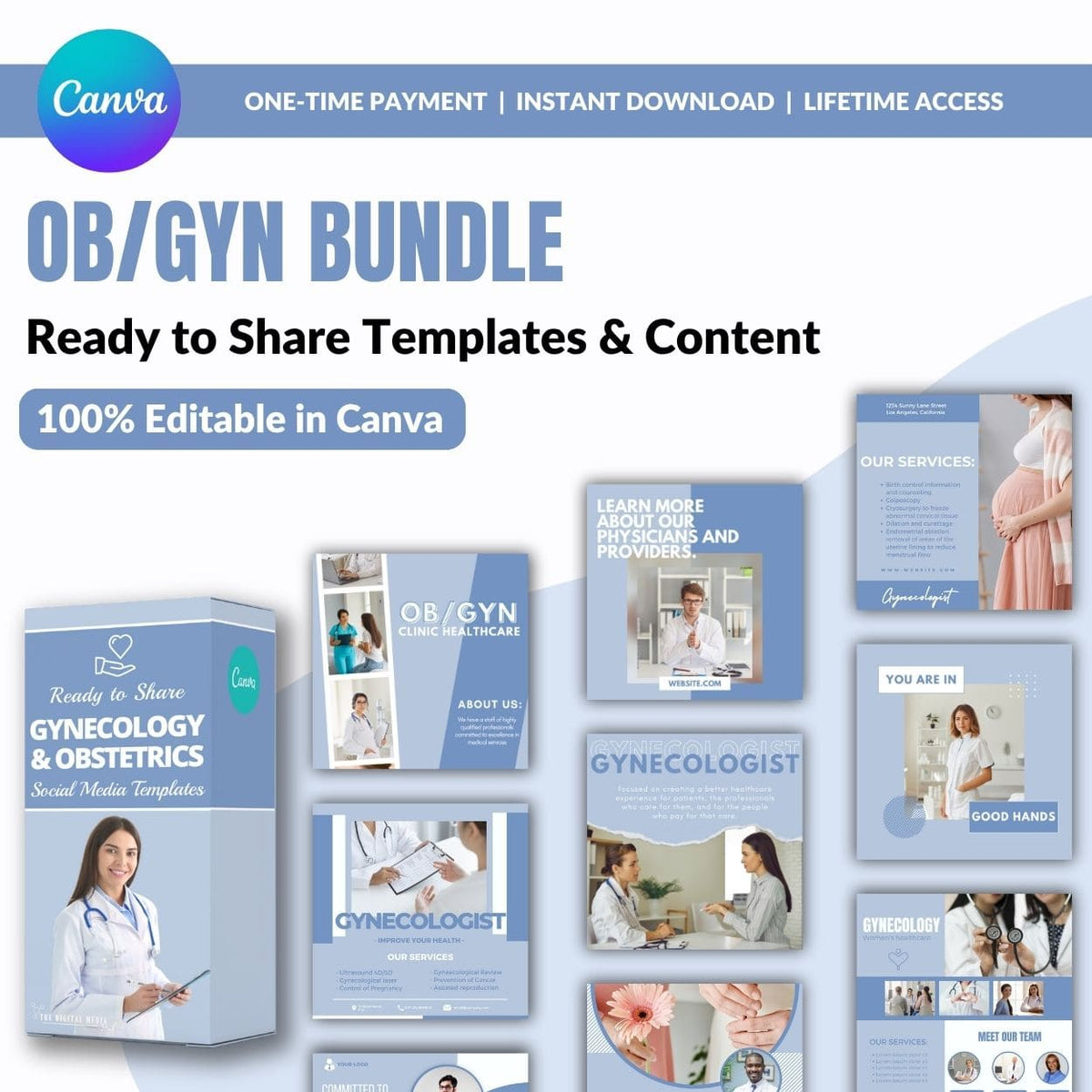 OB/GYN Bundle | Ready to Share Social Media Templates & Content – The ...