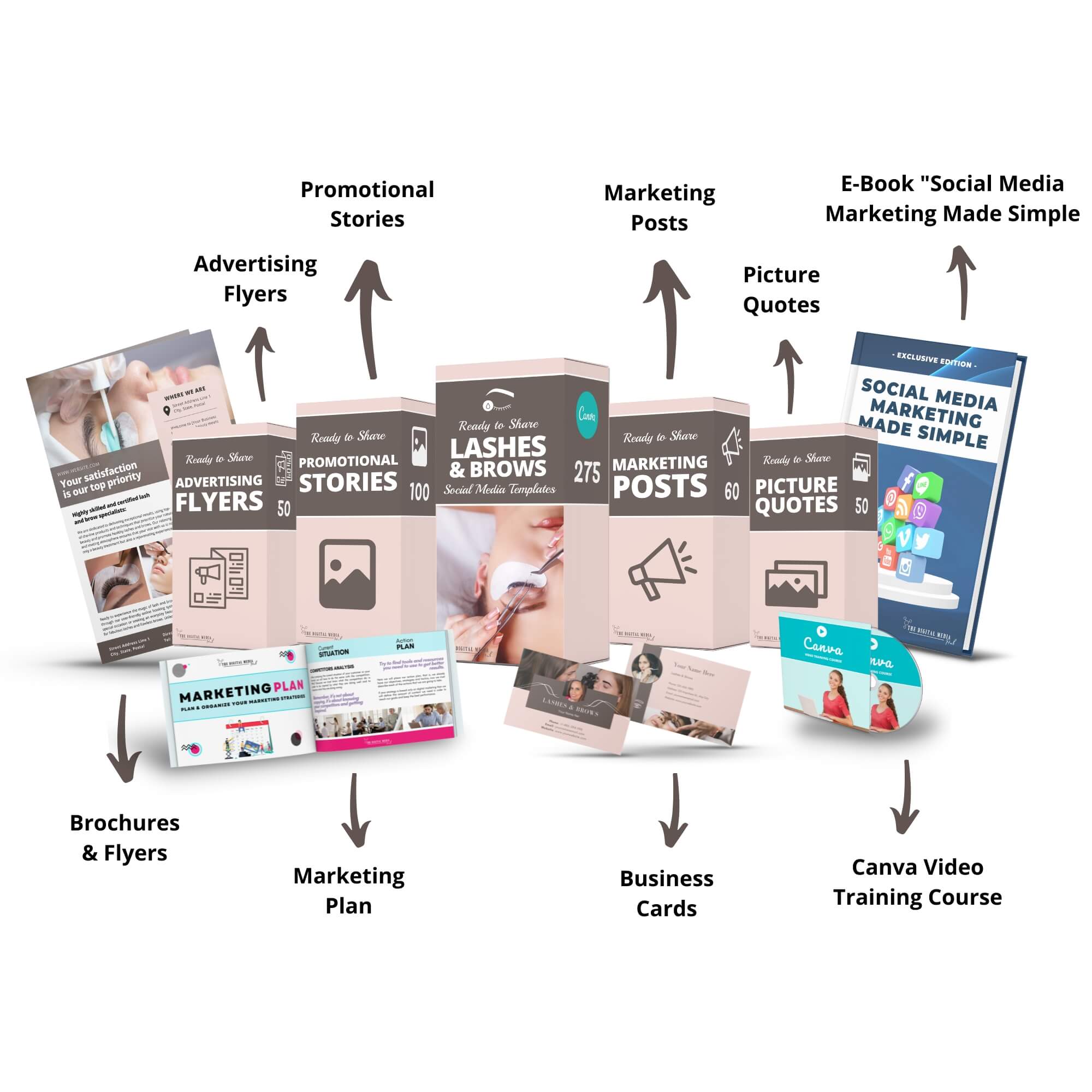 ready to share social media templates for lashes and brows professionals