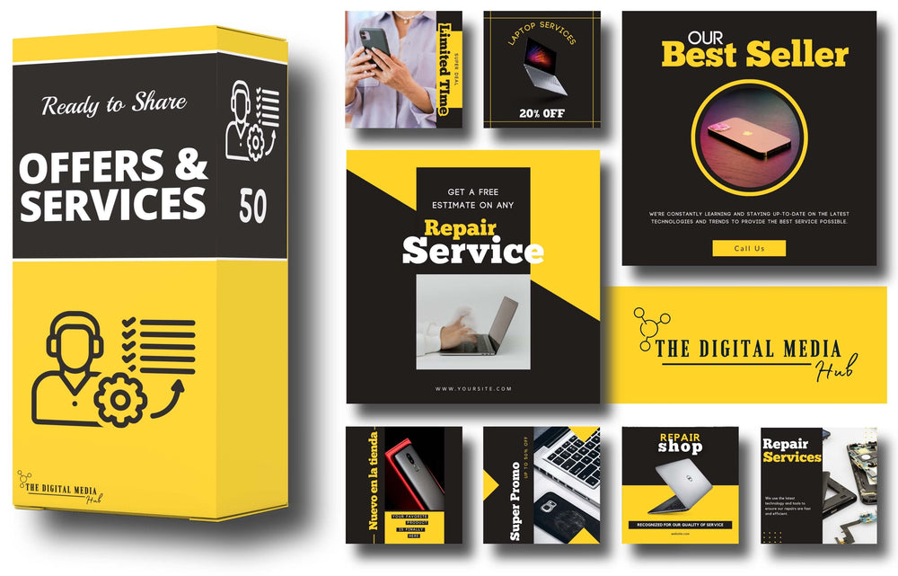 Computer & Phone Social Media Bundle preview