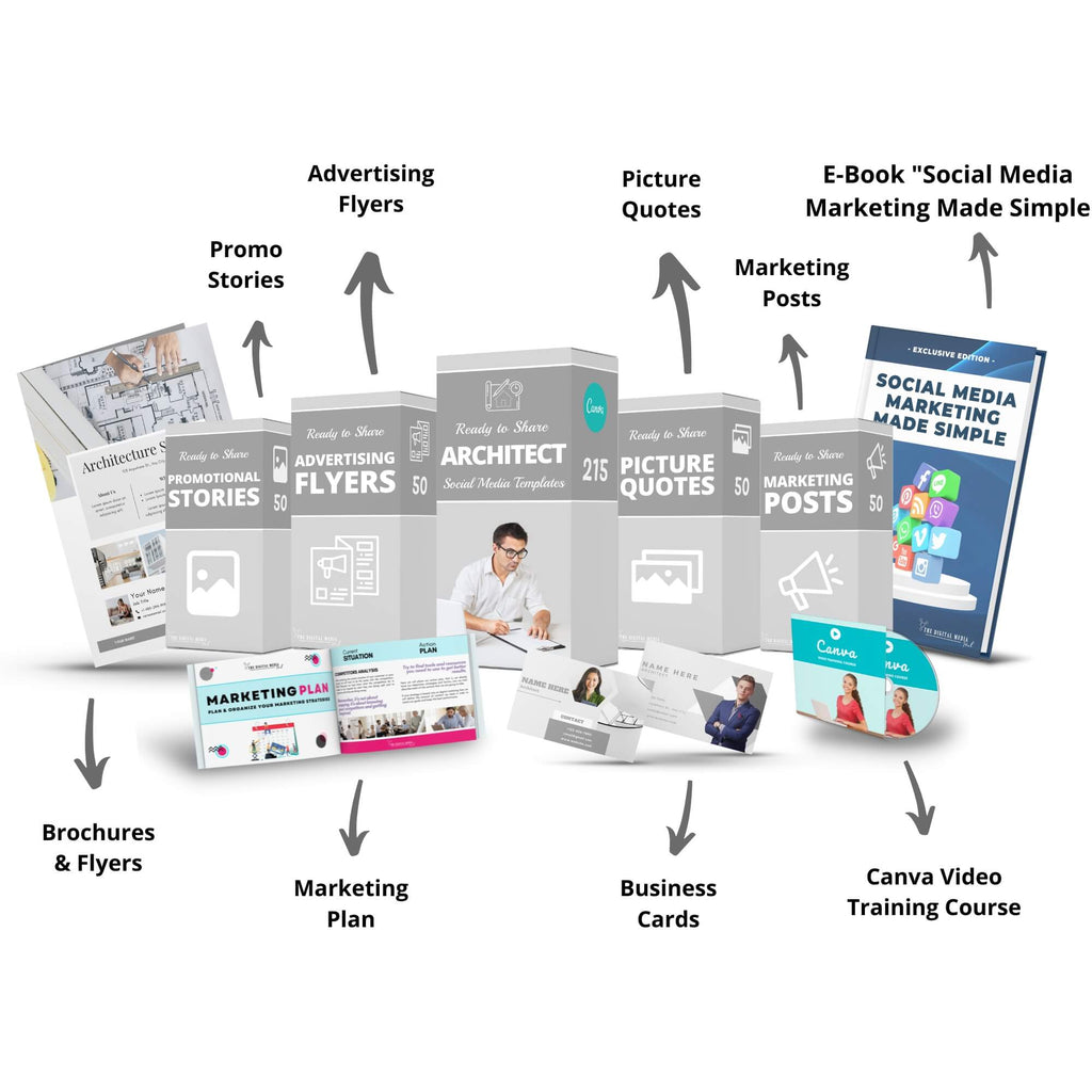 social media template bundle for architects