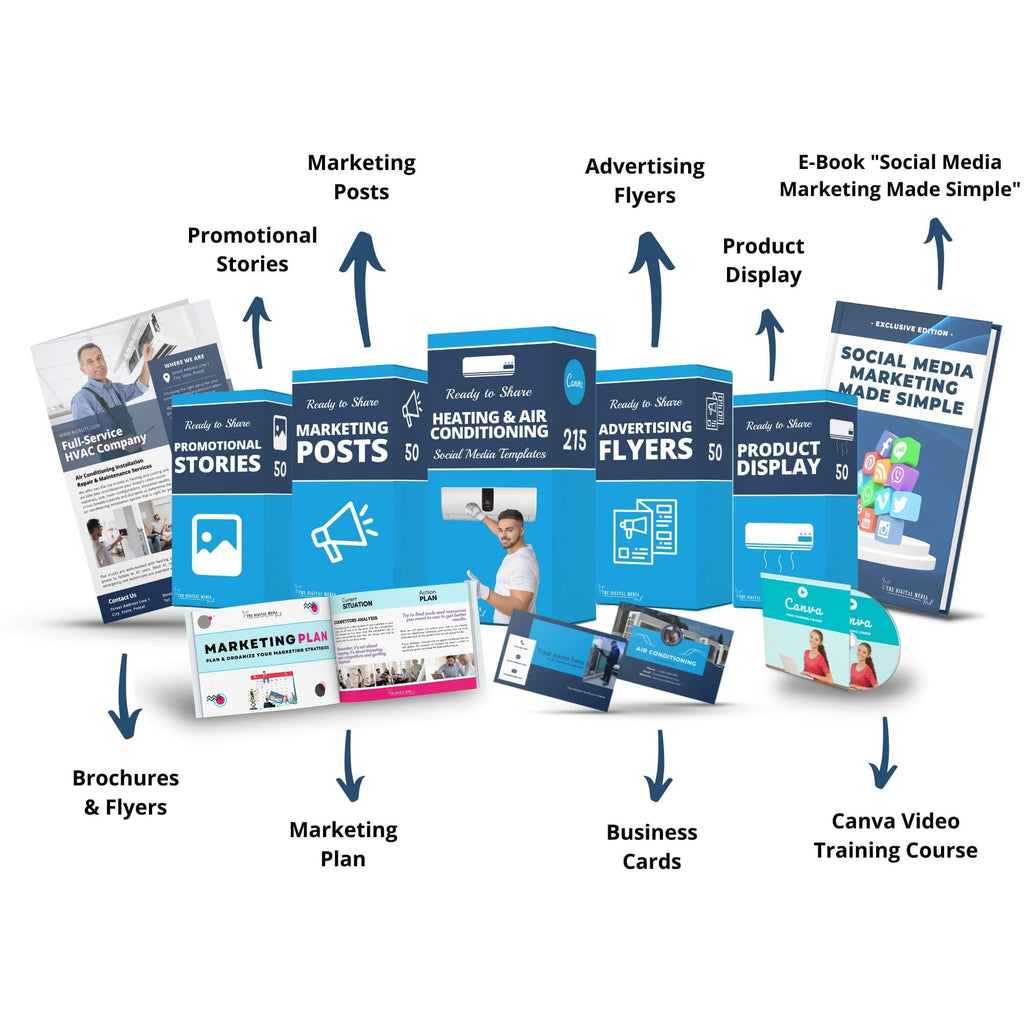 social media template bundle for hvac companies