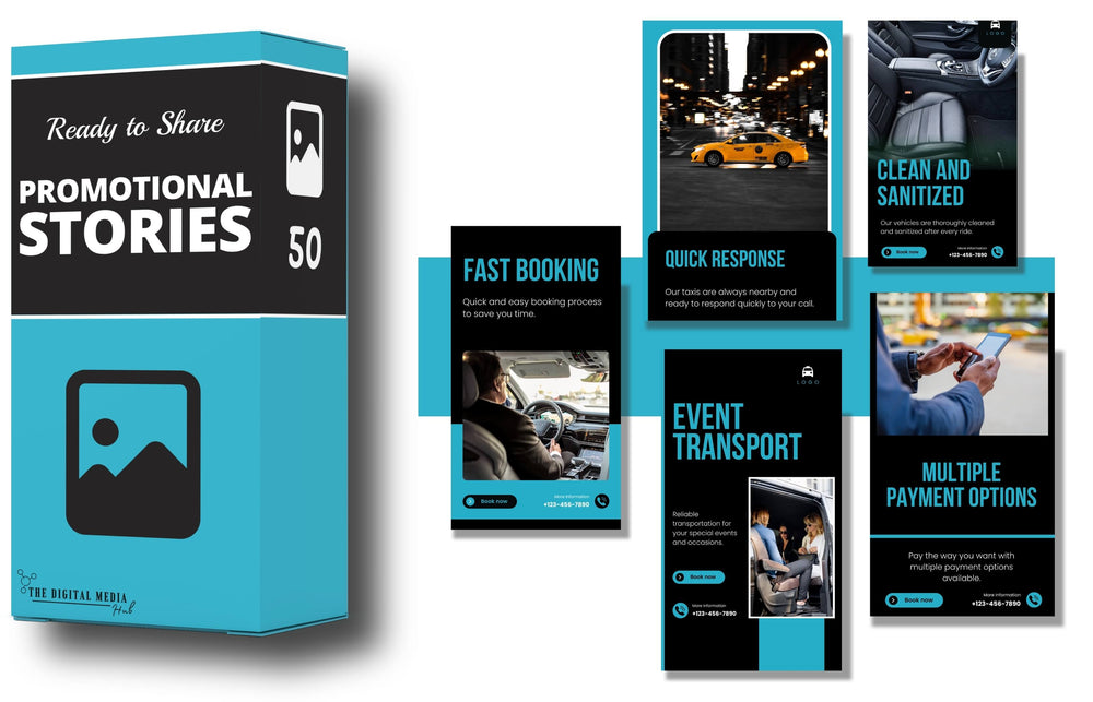 Transportation Companies & Taxi Social Media Bundle preview