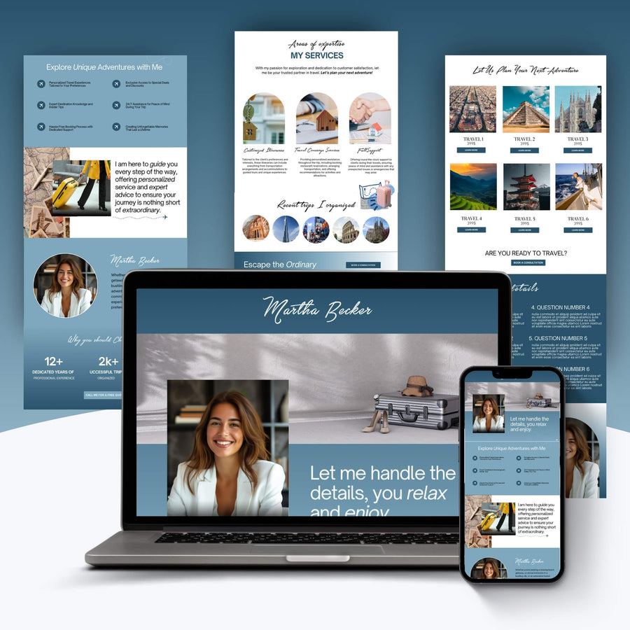 Travel Webpages preview