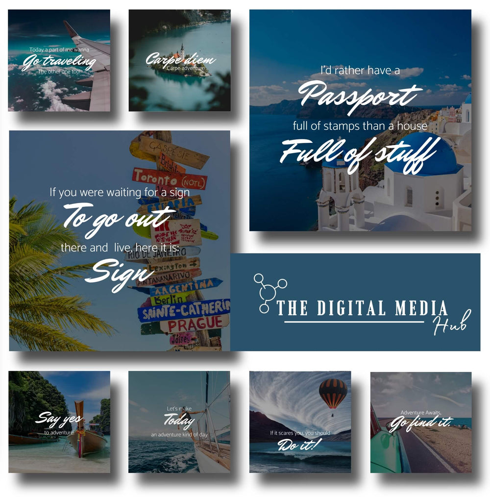 travel posts and stories for social media