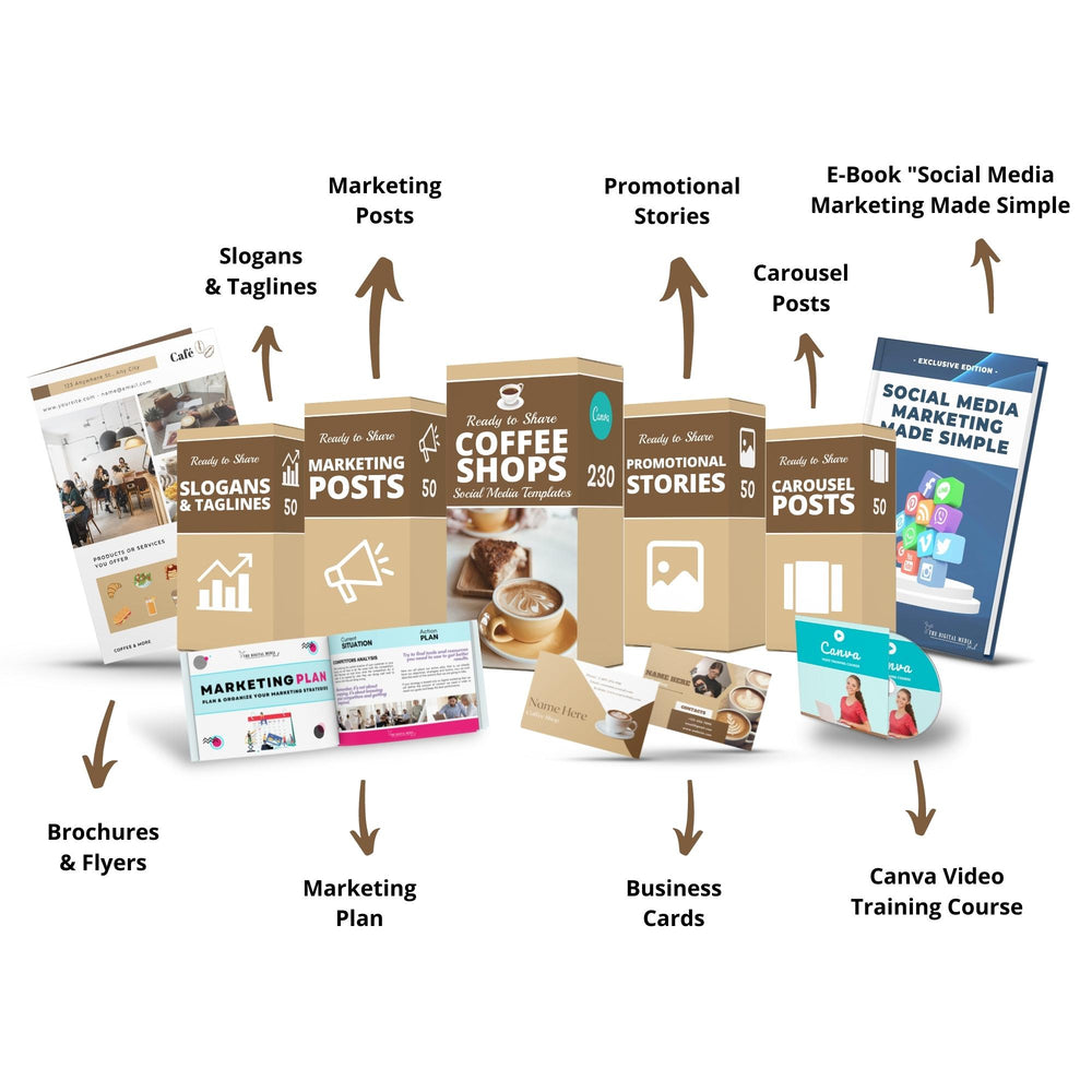 Coffee Shops Social Media Bundle preview